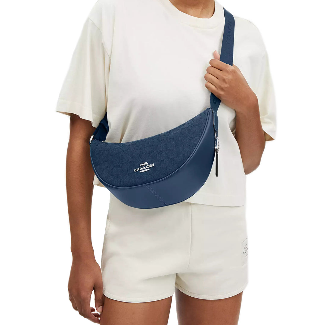 Buy Coach Pace Shoulder Bag In Signature Jacquard in Denim/ Dark 