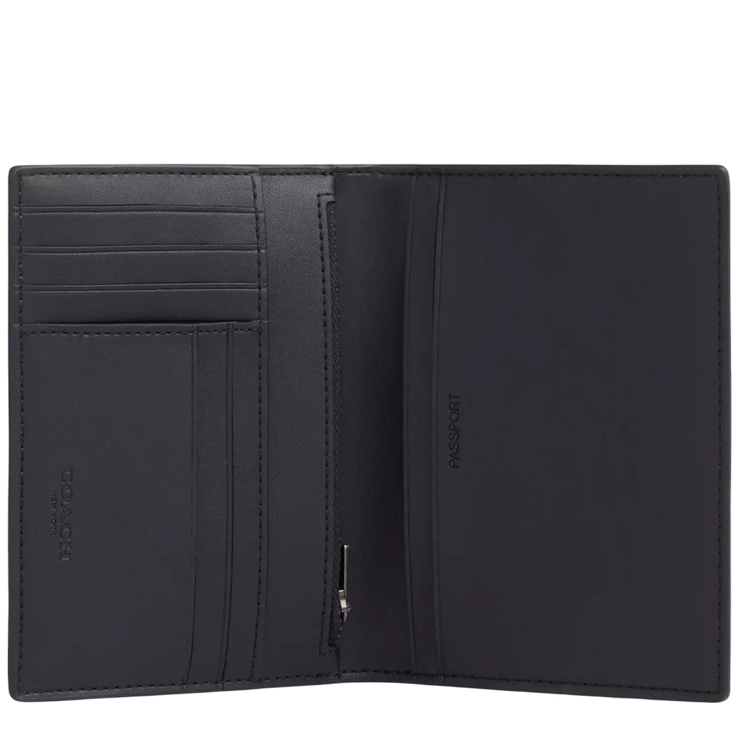 COACH ブラック ケース Coach Passport Card Case With Penguin Print CCP94 | Designer Bags