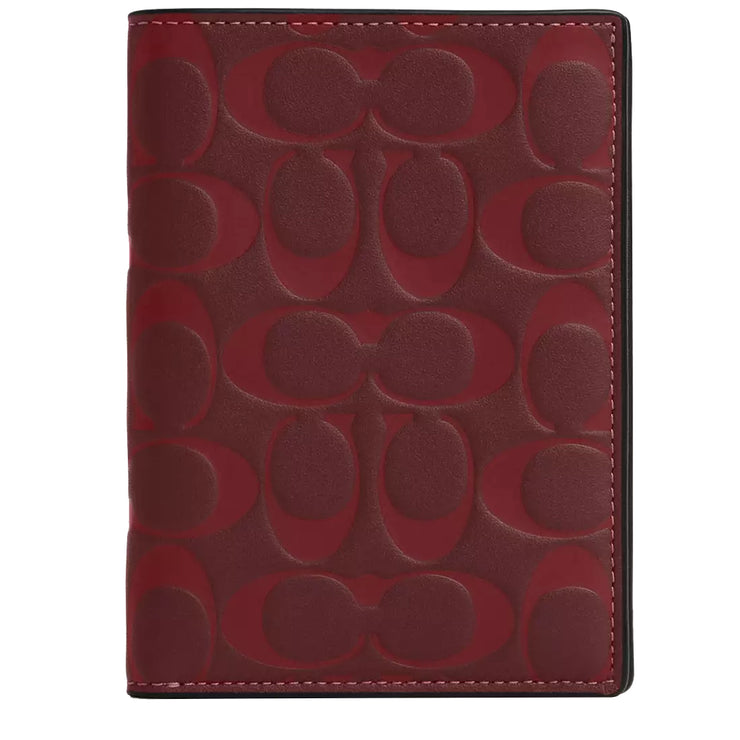 Buy Coach Passport Case In Signature Leather in Wine Multi CJ742 Online in Singapore | PinkOrchard.com