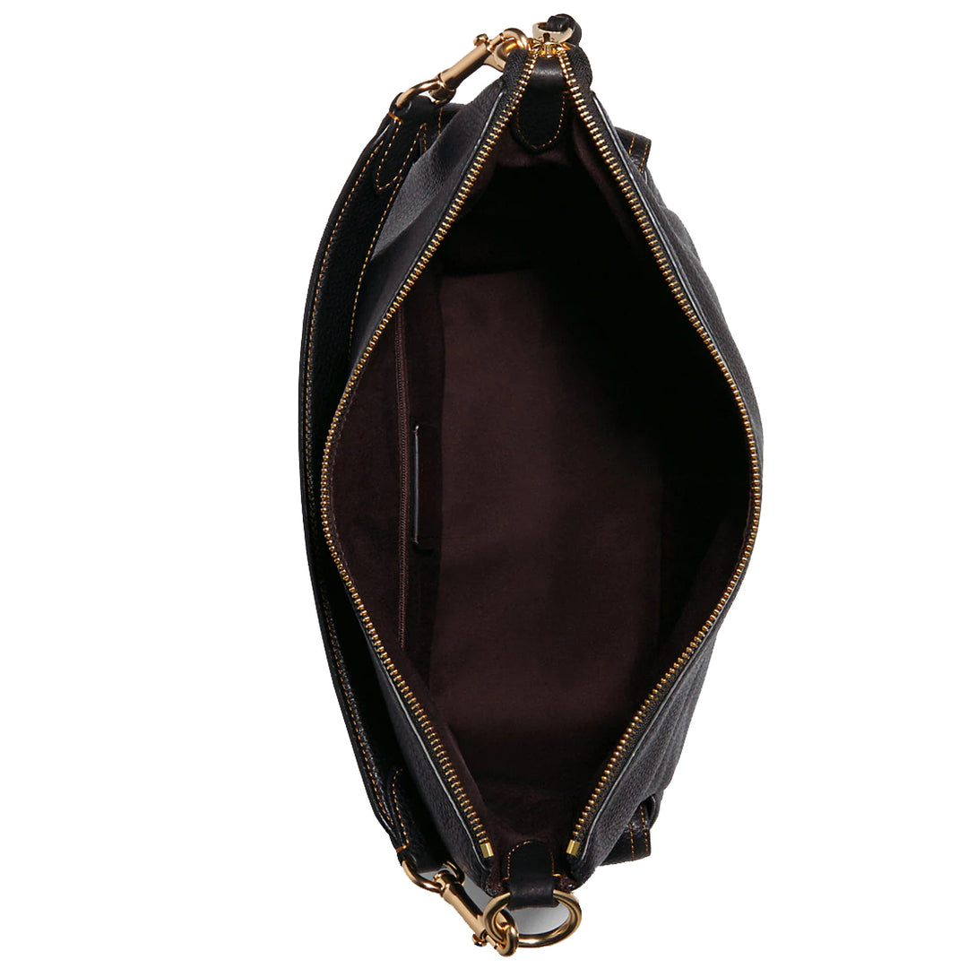 COACH ブラック レザービジネスバッグ Coach Pennie Shoulder Bag in Black 6152 – PinkOrchard.com