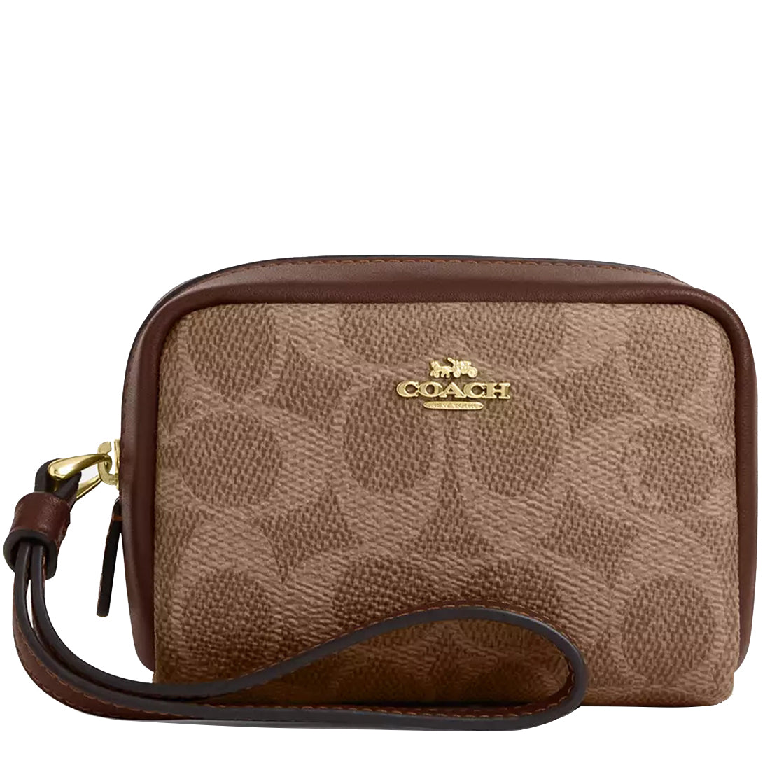 新作★COACH Pouch Wristlet In Signature Canvas CW907 Buy Coach Pouch Wristlet In Signature Canvas in Walnut