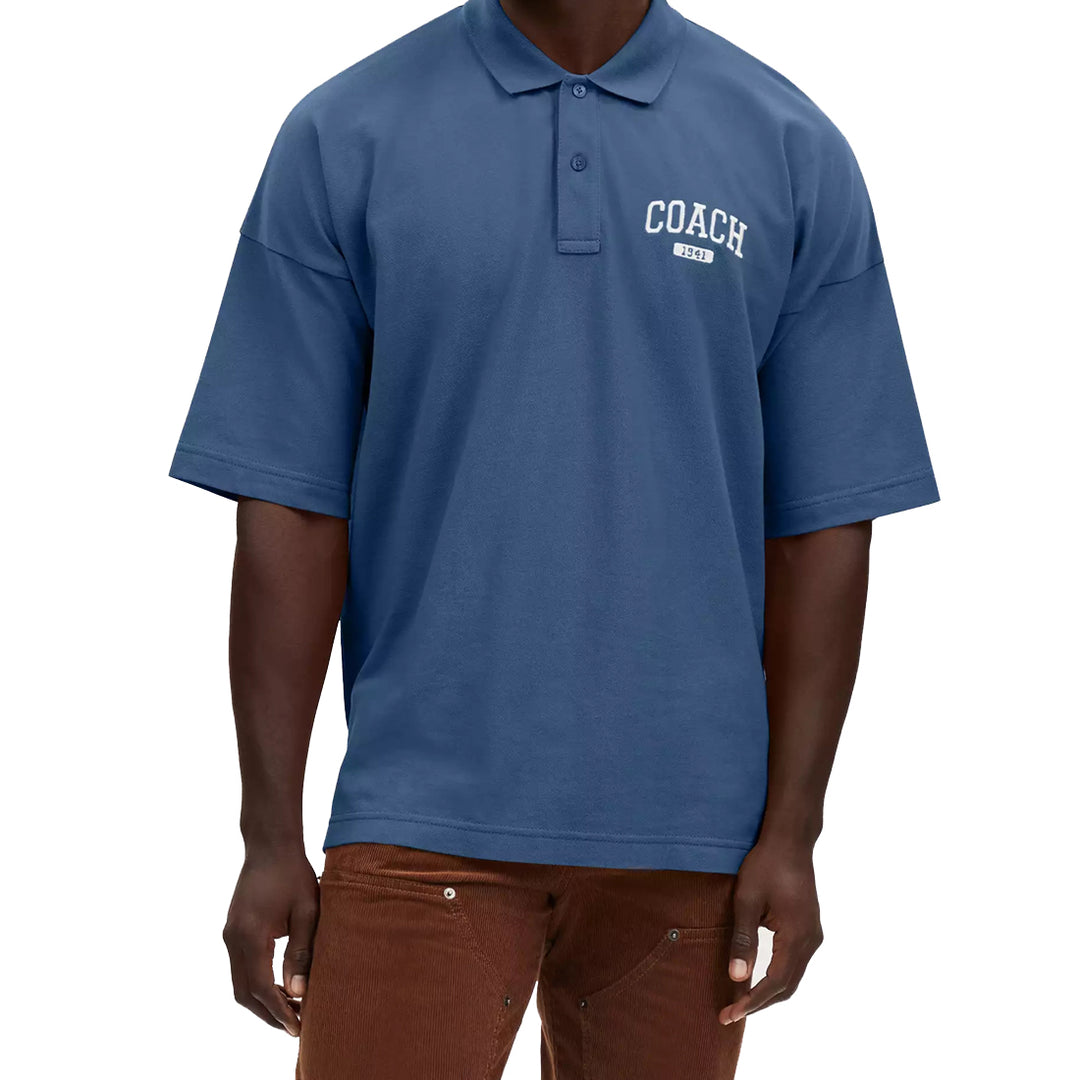 Buy Coach Relaxed Polo T-Shirt in Navy CO815 Online in Singapore