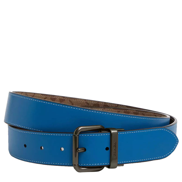 Buy Coach Roller Buckle Cut To Size Reversible Belt, 38 Mm in Khaki/ Bright Blue CQ234 Online in Singapore | PinkOrchard.com