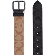 Coach Roller Buckle Cut To Size Reversible Belt, 38 Mm in Tan/ Charcoal CQ008