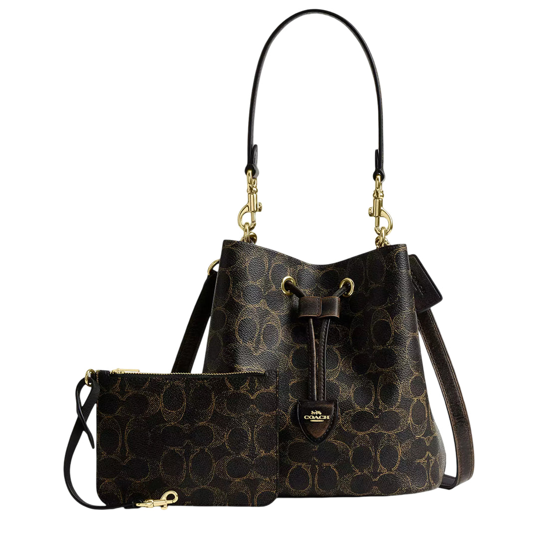 coach bucket backpack Coach Rowan Bucket Bag In Loved Signature Canvas With Charms CDY21 –  PinkOrchard.com