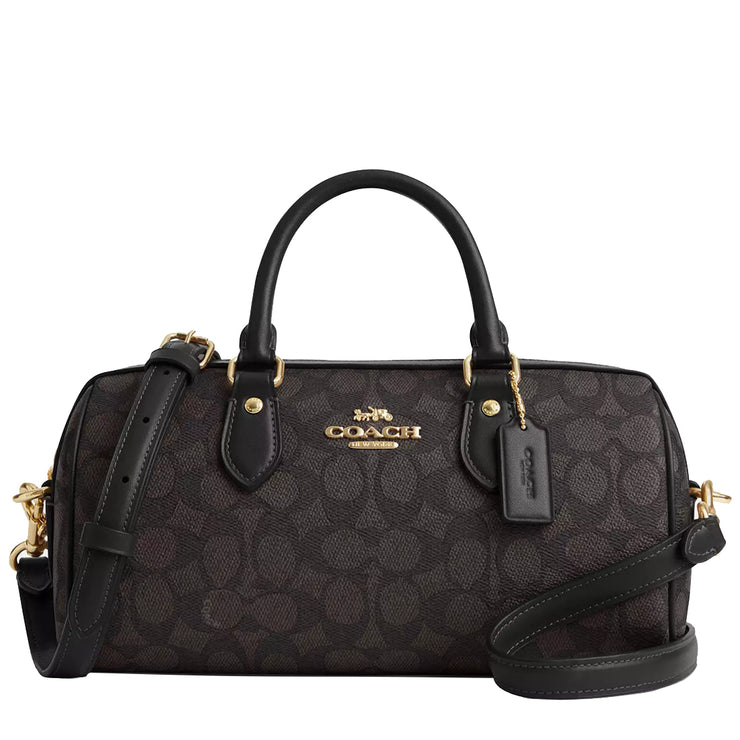 Buy Coach Rowan Long Satchel Bag In Signature Canvas in Walnut/ Black CV963 Online in Singapore | PinkOrchard.com