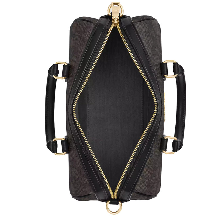 Buy Coach Rowan Long Satchel Bag In Signature Canvas in Walnut/ Black CV963 Online in Singapore | PinkOrchard.com