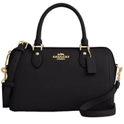 Front View of Coach Rowan Satchel Bag - Black CV962