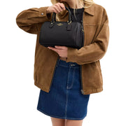 Model Carrying Coach Rowan Satchel Bag - Black CV962