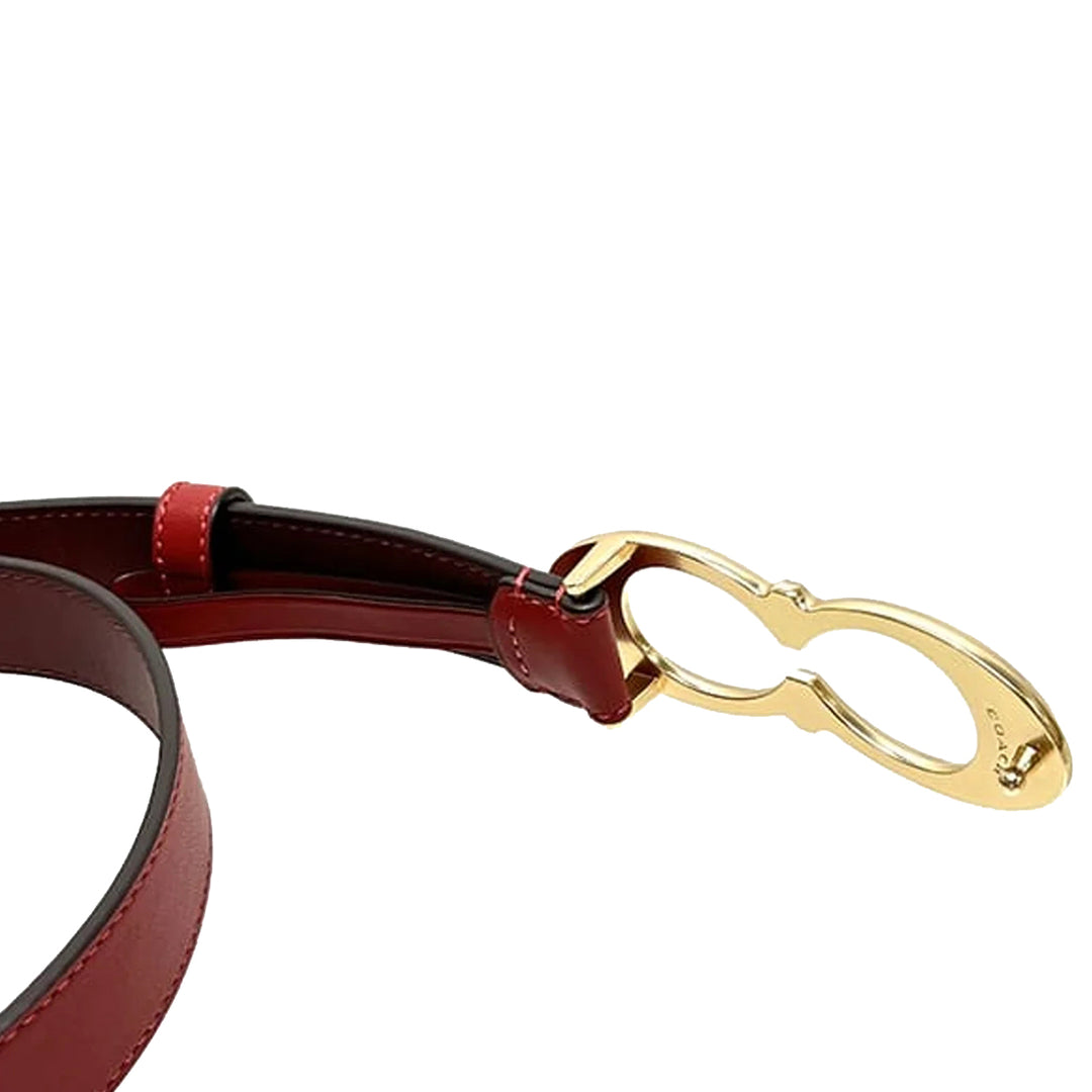 Buy Coach Signature Buckle Belt, 25 Mm in 1941 Red/ Gold 