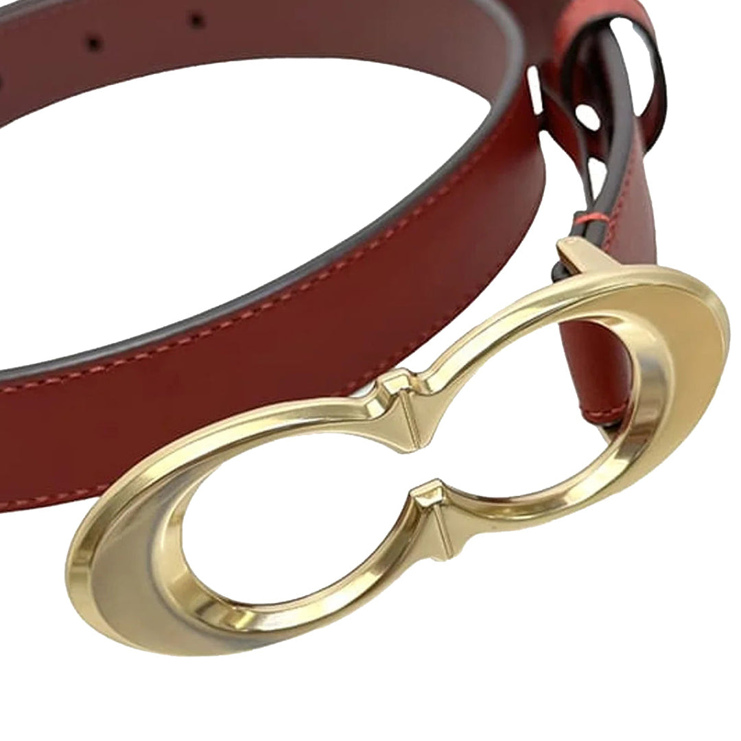 Buy Coach Signature Buckle Belt, 25 Mm in 1941 Red/ Gold 