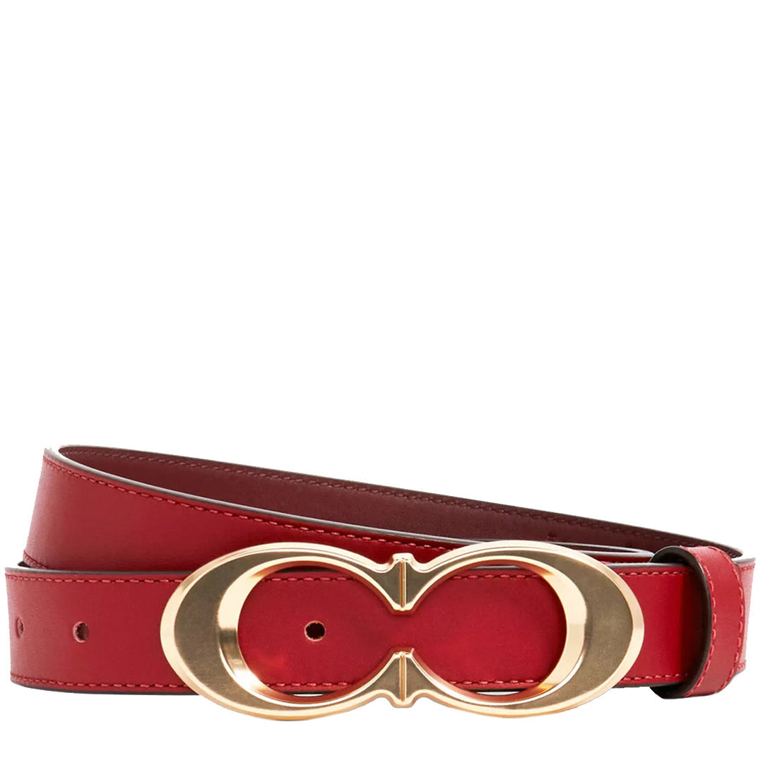 Buy Coach Signature Buckle Belt, 25 Mm in 1941 Red/ Gold  display picture 2