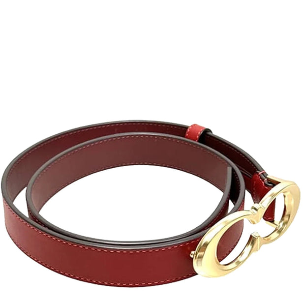 Buy Coach Signature Buckle Belt, 25 Mm in 1941 Red/ Gold C1725 Online in Singapore | PinkOrchard.com