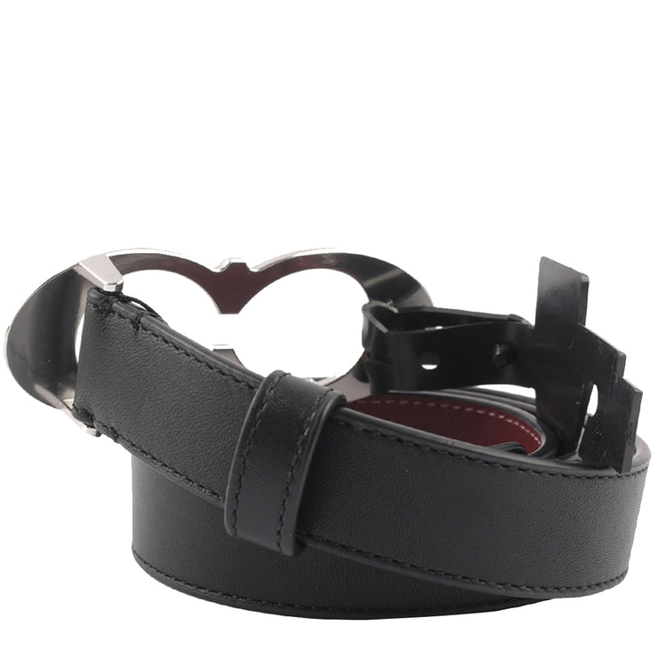 Buy Coach Signature Buckle Belt, 25 Mm in Black Wine/ Silver C1725 Online in Singapore | PinkOrchard.com