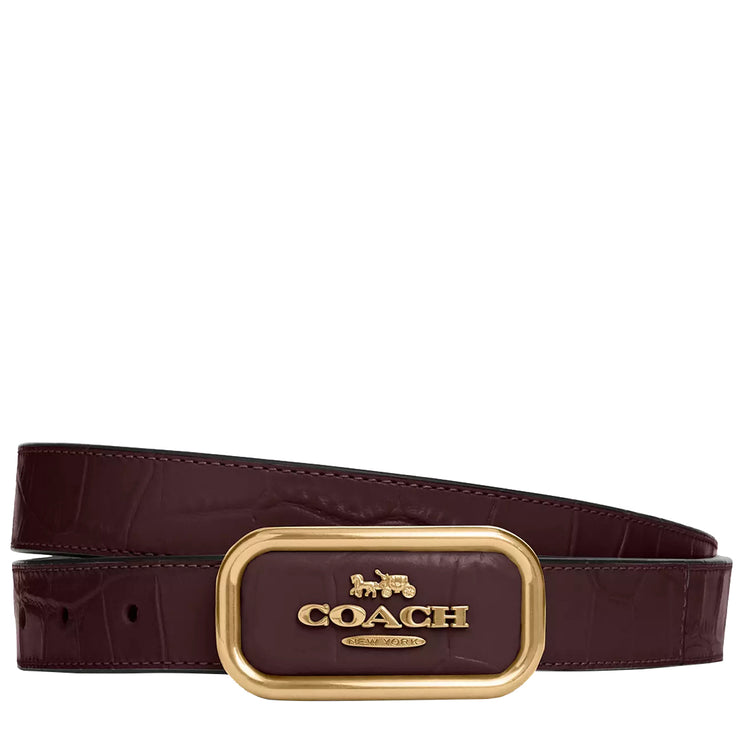 Buy Coach Signature Buckle Cut To Size Reversible Morgan Belt, 25 Mm in Merlot CR913 Online in Singapore | PinkOrchard.com