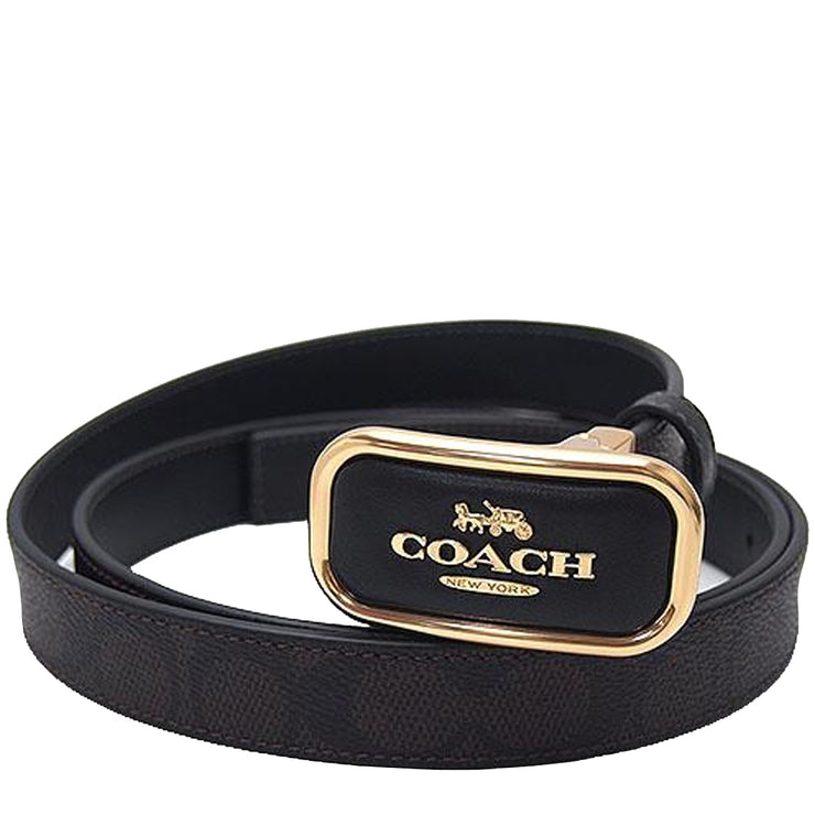 Buy Coach Signature Buckle Cut To Size Reversible Morgan Belt, 25 Mm in Walnut/ Black CX052 Online in Singapore | PinkOrchard.com