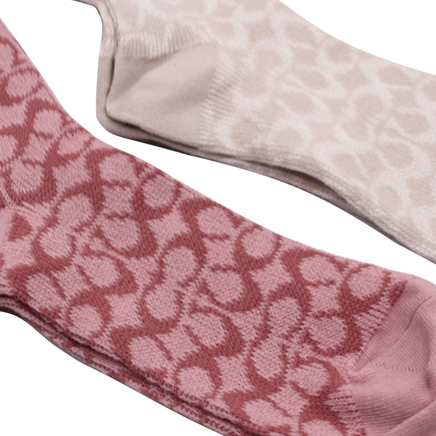 Buy Coach Signature Calf Socks in Rouge/ Chalk CH397 Online in Singapore | PinkOrchard.com