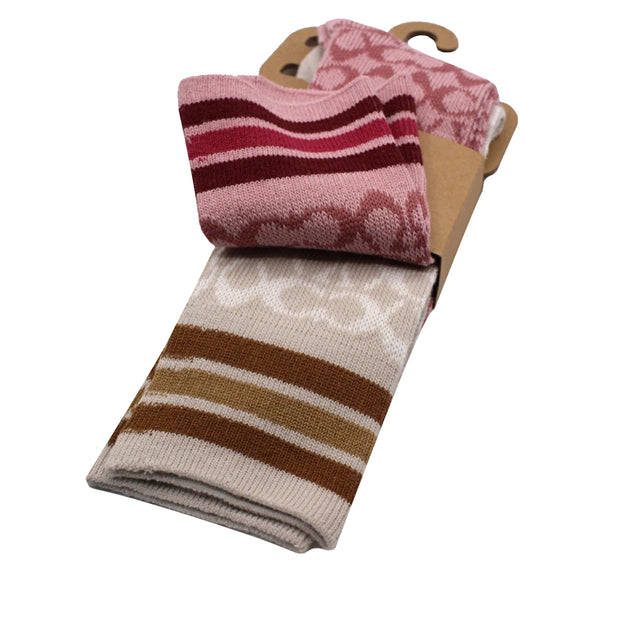 Buy Coach Signature Calf Socks in Rouge/ Chalk CH397 Online in Singapore | PinkOrchard.com