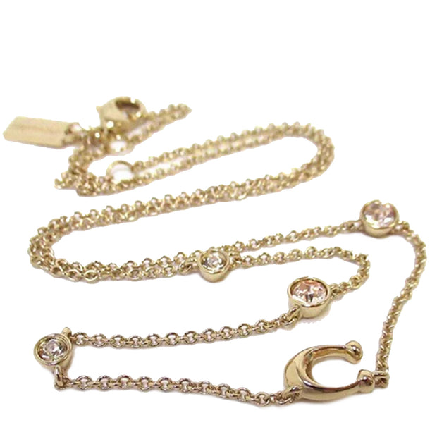 Buy Coach Signature Crystal Necklace in Gold C9448 Online in Singapore | PinkOrchard.com