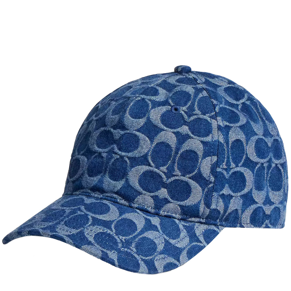 希少✨COACH Signature Denim Patchwork Cap Coach-Signature-Denim-Baseball