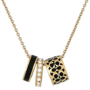 Buy Coach Signature Enamel Necklace in Gold/ Black C9446 Online in Singapore | PinkOrchard.com