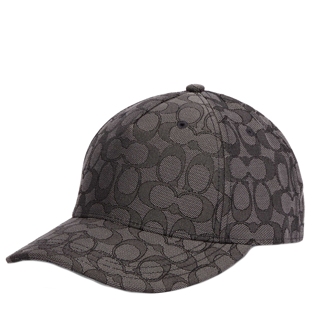 Buy Coach Signature Jacquard Baseball Hat in Charcoal CH400 Online