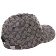 Coach Signature Jacquard Baseball Hat In Charcoal CB706