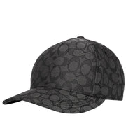 Coach Signature Jacquard Baseball Hat In Charcoal CB706