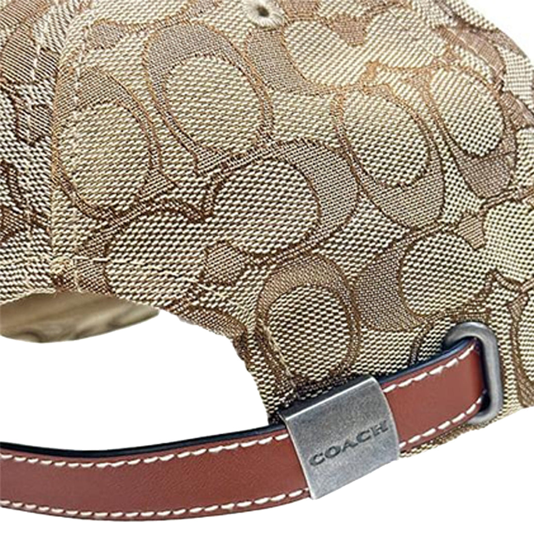 Buy Coach Signature Jacquard Baseball Hat in Khaki CB706  display picture 3