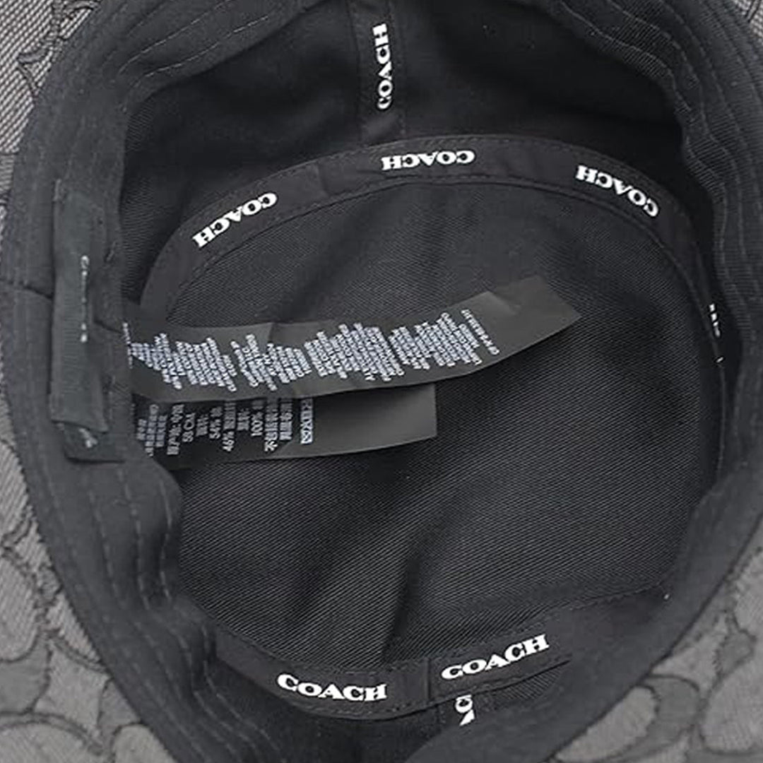 Buy Coach Signature Jacquard Bucket Hat In Charcoal CH401 Online
