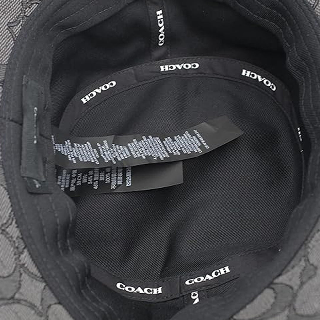 【COACH】送料/関税込 Bucket Hat CHALK black-cotton-coach-hat-
