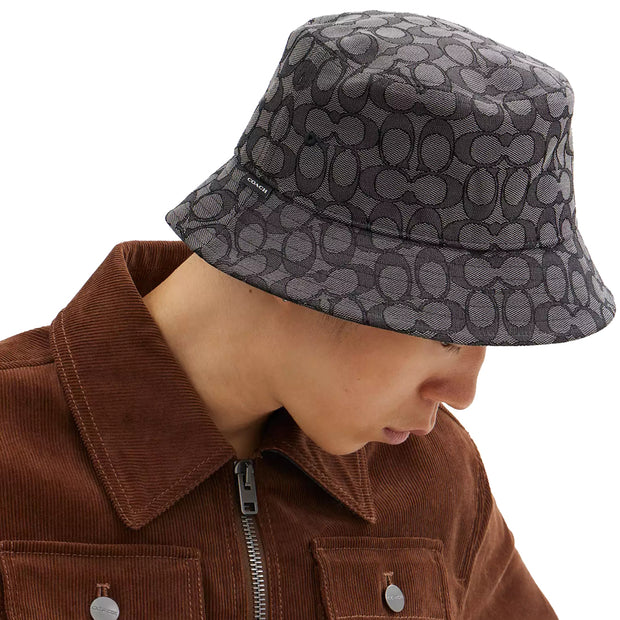 Buy Coach Signature Jacquard Bucket Hat In Charcoal CH401 Online in Singapore | PinkOrchard.com
