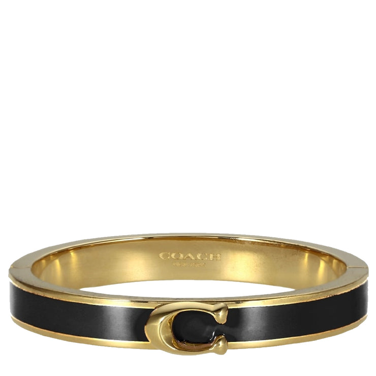 Buy Coach Signature Push Hinged Bangle Bracelet in Gold/ Black F67480 Online in Singapore | PinkOrchard.com