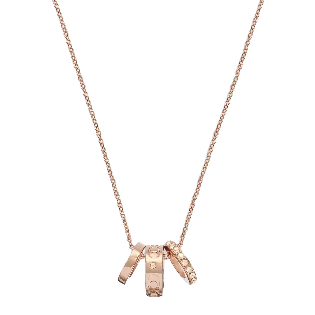 Coach rose gold necklace discount