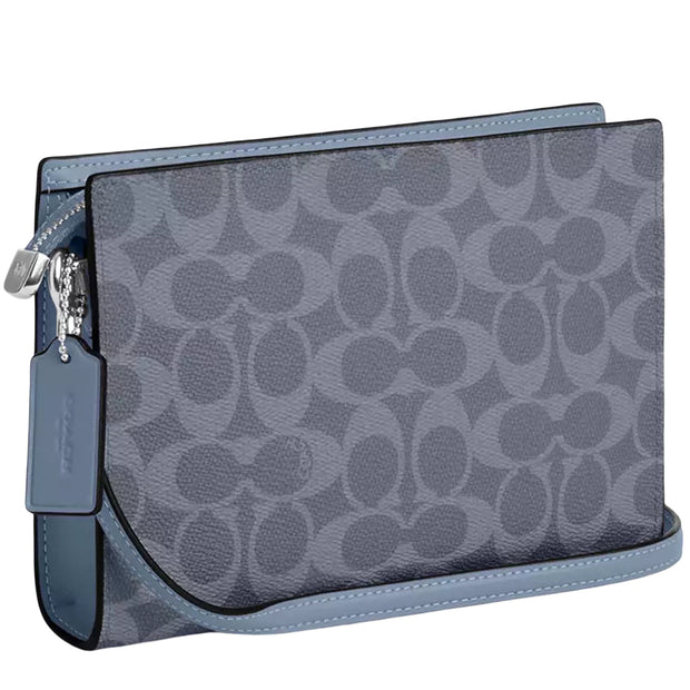 Back View of Coach Slim Crossbody Bag In Signature Canvas - Chambray CBM46