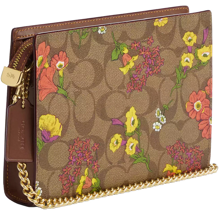 Buy Coach Slim Crossbody Bag In Signature Canvas With Floral Print in Khaki Multi CR240 Online in Singapore | PinkOrchard.com