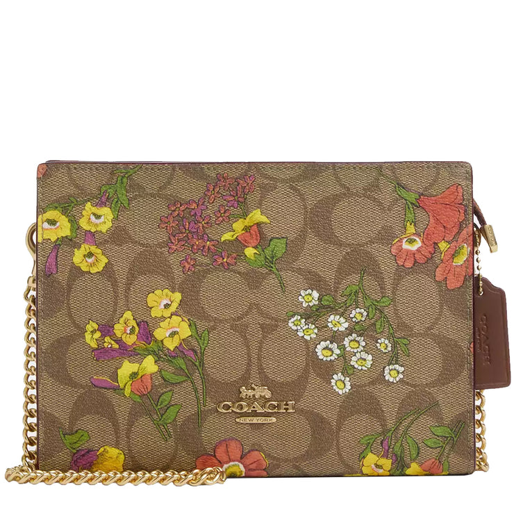 Buy Coach Slim Crossbody Bag In Signature Canvas With Floral Print in Khaki Multi CR240 Online in Singapore | PinkOrchard.com