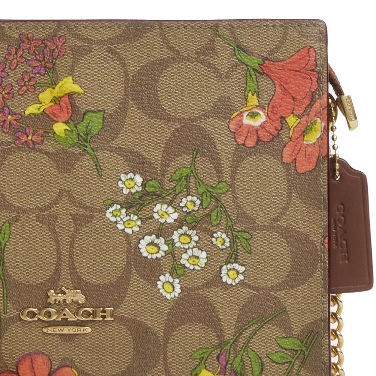 Buy Coach Slim Crossbody Bag In Signature Canvas With Floral Print in Khaki Multi CR240 Online in Singapore | PinkOrchard.com