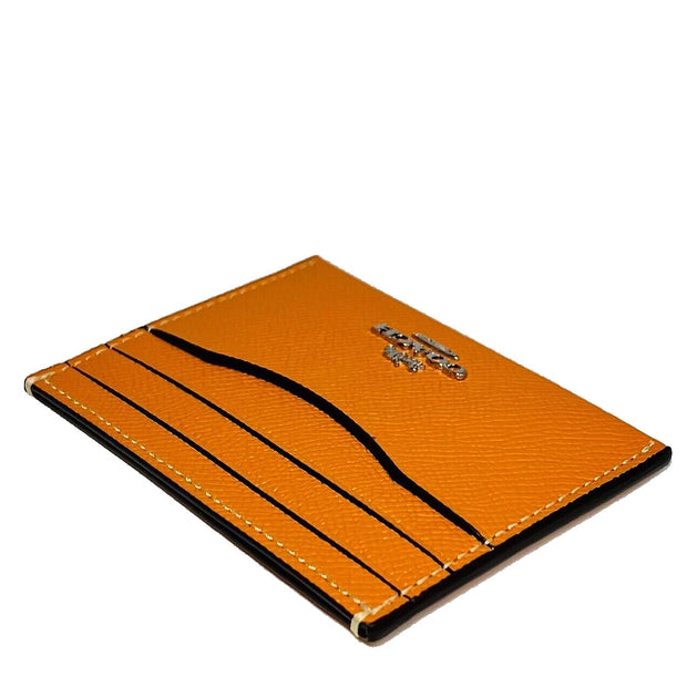 Coach Slim Id Card Case in Bright Mandarin CH145