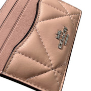 Coach Slim Id Card Case With Puffy Diamond Quilting in Light Pink CJ525