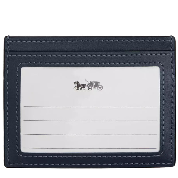 Back View of Coach Slim ID Card Case with Quilting - Denim CAT70
