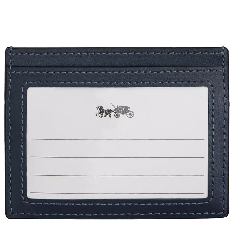 Back View of Coach Slim ID Card Case with Quilting - Denim CAT70