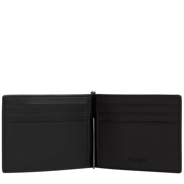 Buy Coach Slim Money Clip Billfold Wallet In Signature Canvas in Tan/ Black CY059 Online in Singapore | PinkOrchard.com