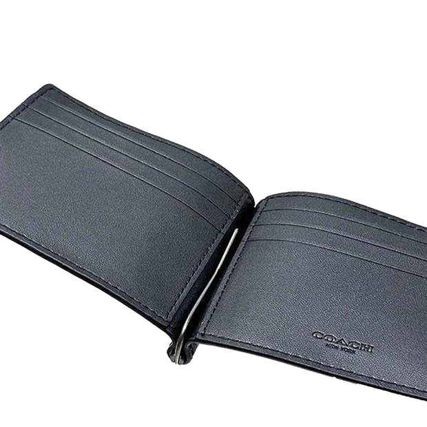 Buy Coach Slim Money Clip Billfold Wallet In Signature Canvas in Charcoal/ Black CH086 Online in Singapore | PinkOrchard.com