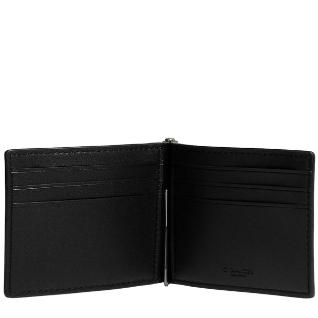 Buy Coach Slim Money Clip Billfold Wallet In Signature Canvas in Charcoal/ Black CH086 Online in Singapore | PinkOrchard.com