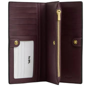 Interior View of Coach Slim Zip Wallet In Signature Canvas - Black Currant CW661