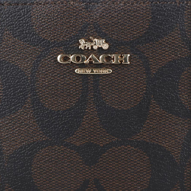 Buy Coach Slim Zip Wallet In Signature Canvas in Brown/ Black C8714  Online in Singapore | PinkOrchard.com