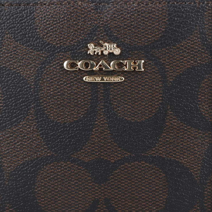 Buy Coach Slim Zip Wallet In Signature Canvas in Brown/ Black C8714  Online in Singapore | PinkOrchard.com