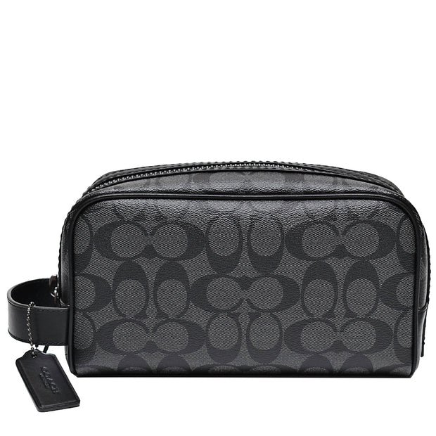 Buy Coach Travel Kit Bag In Signature Canvas In Charcoal/Black 2515 Online in Singapore | PinkOrchard.com
