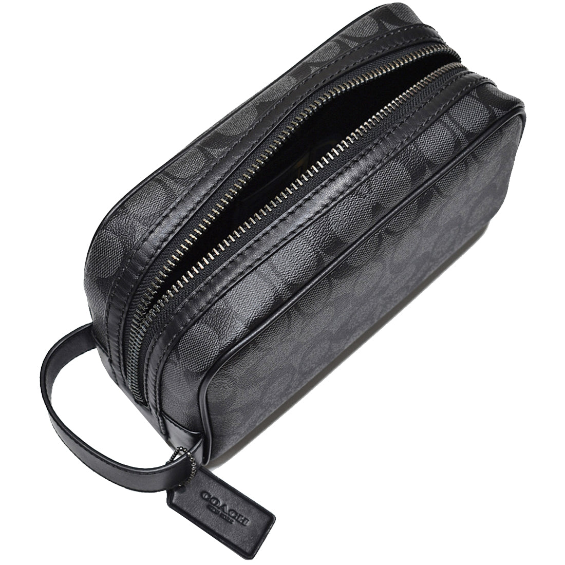 Buy Coach Travel Kit Bag In Signature Canvas In Charcoal/ Black 2515